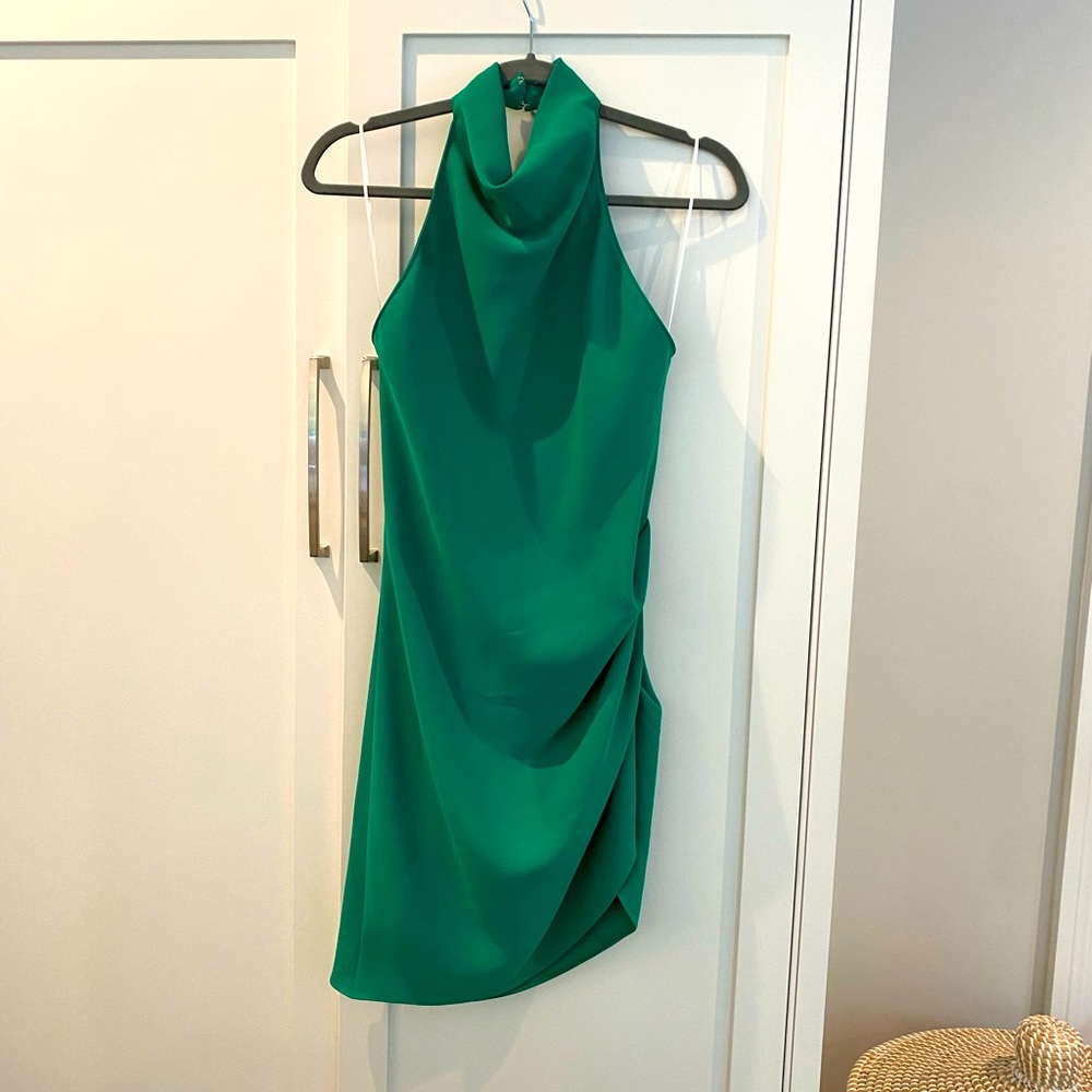 Amanda Uprichard Samba Dress in Dark Green Revolve